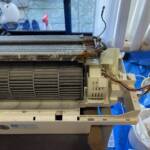 エアコン完全分解作業の参考画像